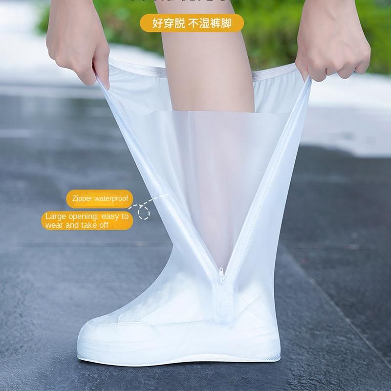 Thickened Anti Slip Rainproof Shoe Cover Outdoor Travel Waterproof Shoe Cover High Barrel Waterproof Layer Shoes Wear-resistant