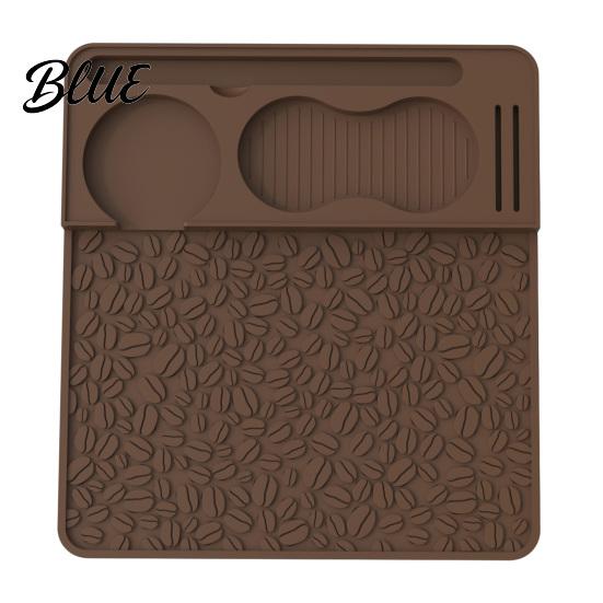 Barista Coffee Pressing Station Silicone Espresso Tamping Mat, Non-Slip Tamper Heat Base Resistant Pad for Home Accessories Easy Clean Mat