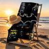 Superheroes Print Beach Towel Design, Soft, Lightweight. for Home Bathroom, Spa, Pool, Yoga, Surfing, Camping, Gift for Family, Friend