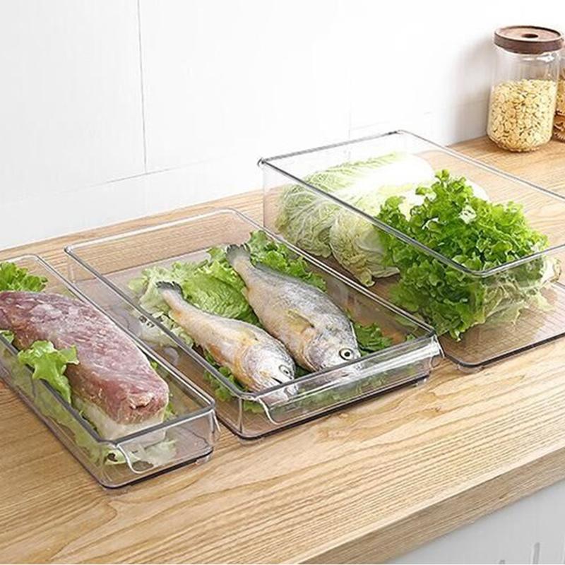 Buy Stackable Plastic Food Storage Bins Kitchen Refrigerator Organizer