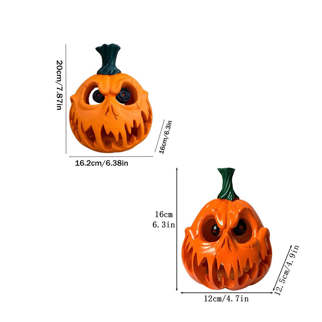 1 Stück Kunstharz Ausgeschnittener Kürbis Dekorative Ornamente, Halloween Dekorationen/Horror Halloween Geschenke für Schreibtische, Tische, Gärten, Dekoration für Innen und Außen