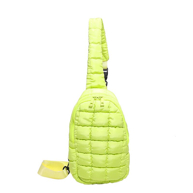 White Plaid Puff Shoulder Bag - Trendy, Versatile, and Cute for 2026