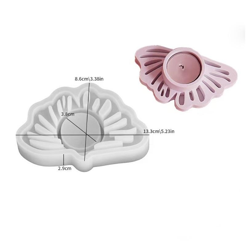 Aromatherapy Gypsum Shaped Leaf Candle Holder Ornament Silicone Mold DIY Leaf Candle Base Decorative Resin Mold Handmade Crafts