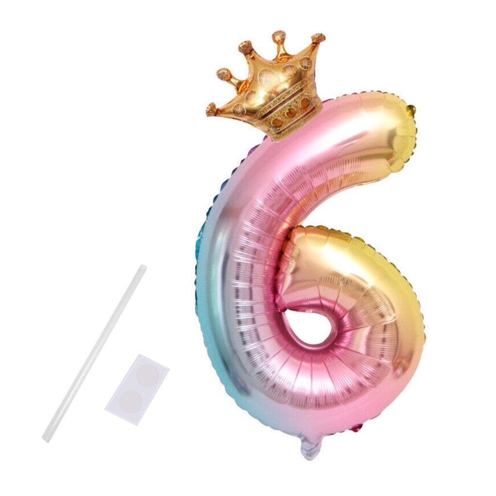 Party Balloon with Gradient Color Birthday Party Decor Aluminum Foil Balloon 32 Inch