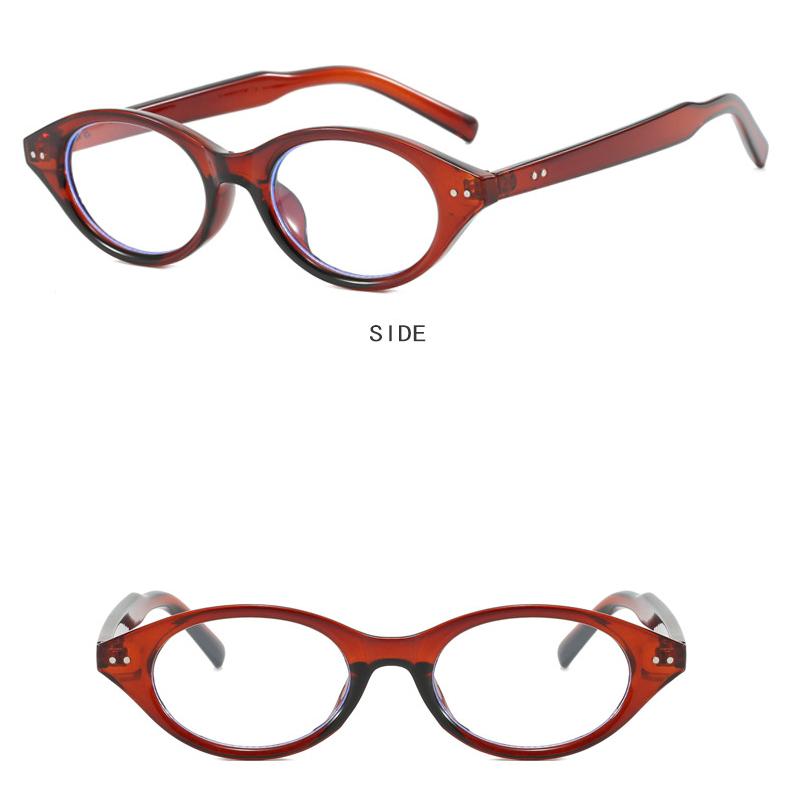 Dámské brýle, kovové panty, malý rámeček oválný rám brýlí, módní a literární street brýle.