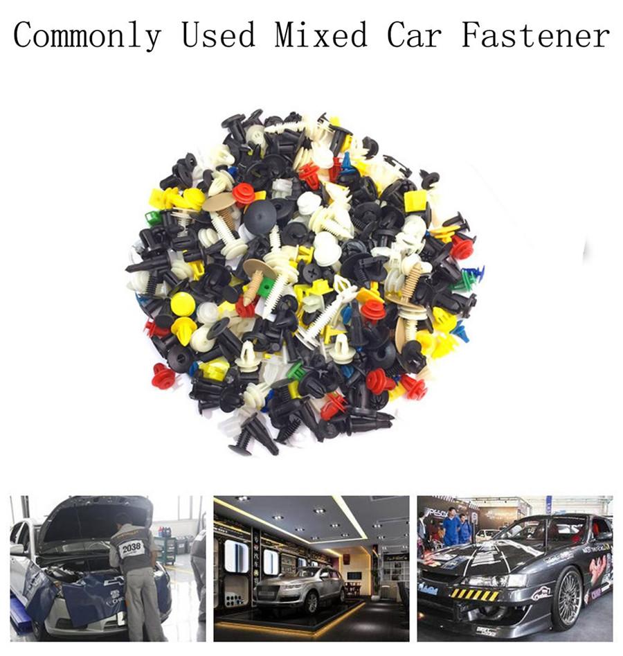 440 Pcs Mixed Plastic Fastener Clip+6PCS High Quality Car Fastener Removal Tool Auto Car Door Bumper Rivet Retainer Fastener Clip Colorful