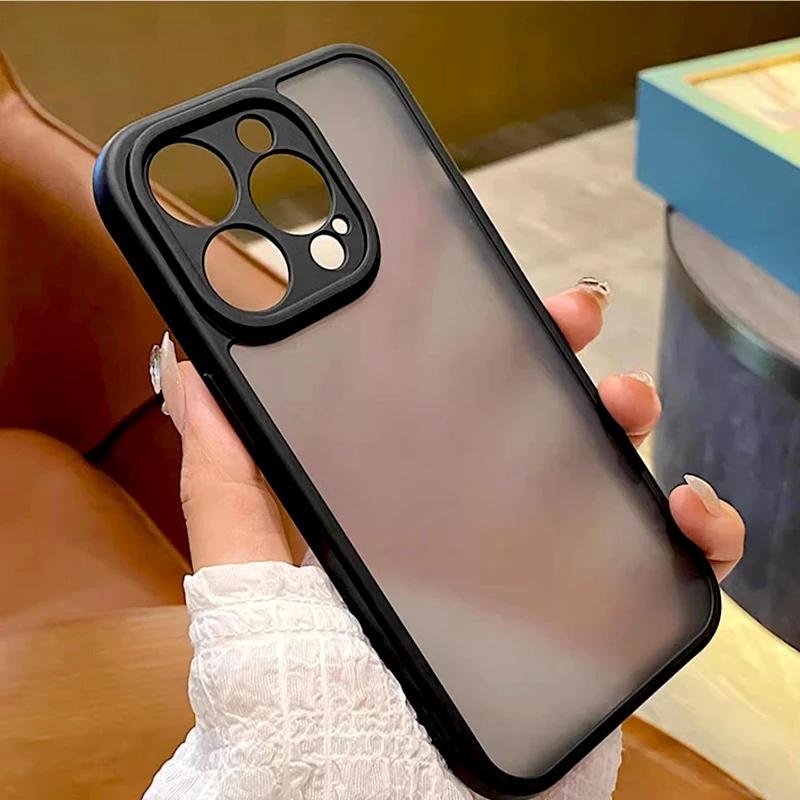 Luxury Matte Case For iPhone 17 11 16E 16 15 14 Plus 13 12 17 Pro MAX 17Air  Anti-fingerprint Full Protective Cover