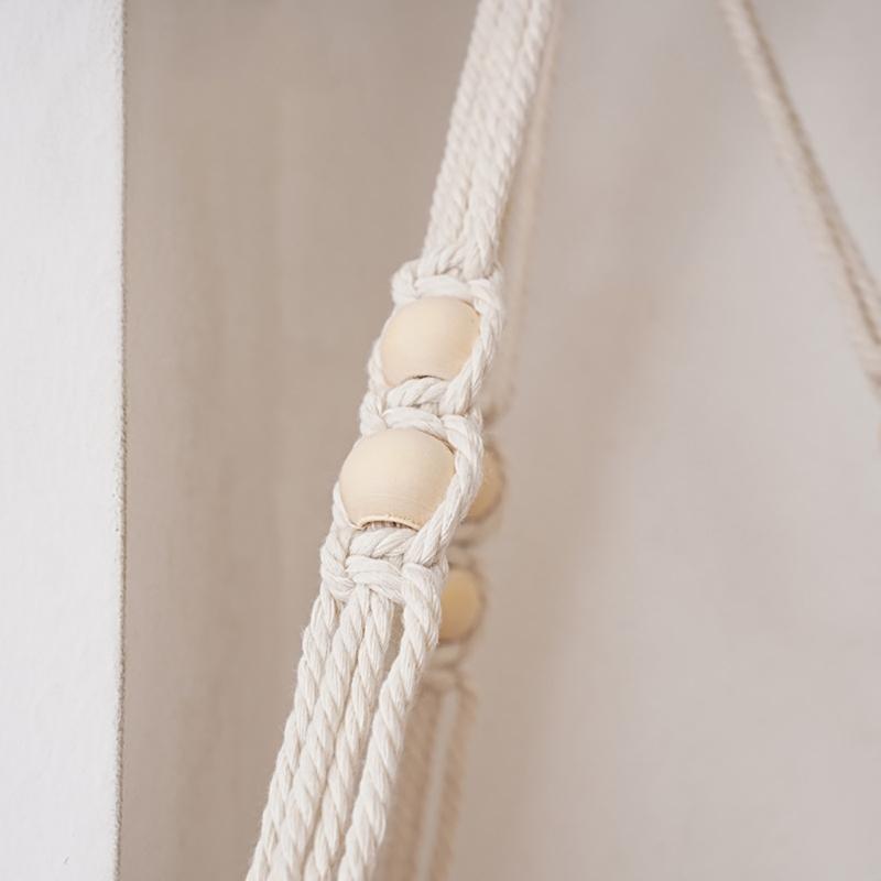 Triangle Shelves Wall Decoration Macrame Wall Shelf Home Plant Hanger Candle Holder For Dorm Bedroom Decoration