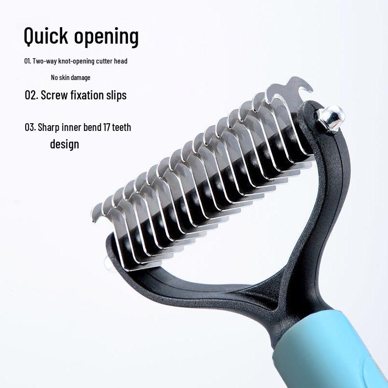 Teddy Golden Retriever Haustierkamm: Universelles Entwirrungs- und Ausbürstwerkzeug für Katzen und Hunde