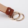 Double Ring Round Buckle Alloy Belt - Student Trouser or Sweater Coat Accessory