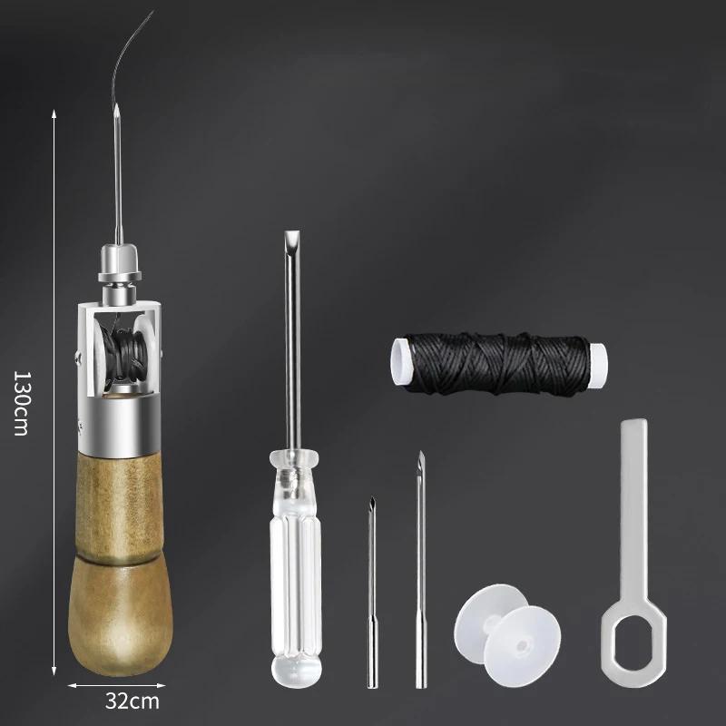 

Leather Hand Sewing Awl Kit DIY Leather Heavy Fabrics Craft Edge Stitching Belt Strips Waxed Thread Hand Stitcher Tools Set