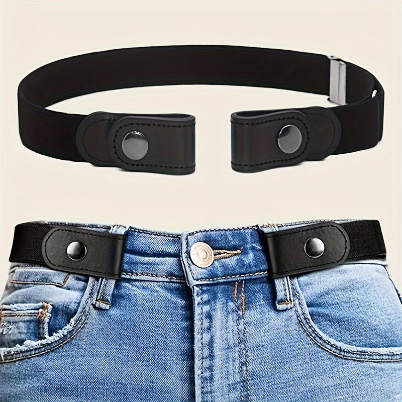 1pcs Black Belt Adjustable Length Design Suitable for All Body Types Lazy Invisible No-hole Waistband Belt