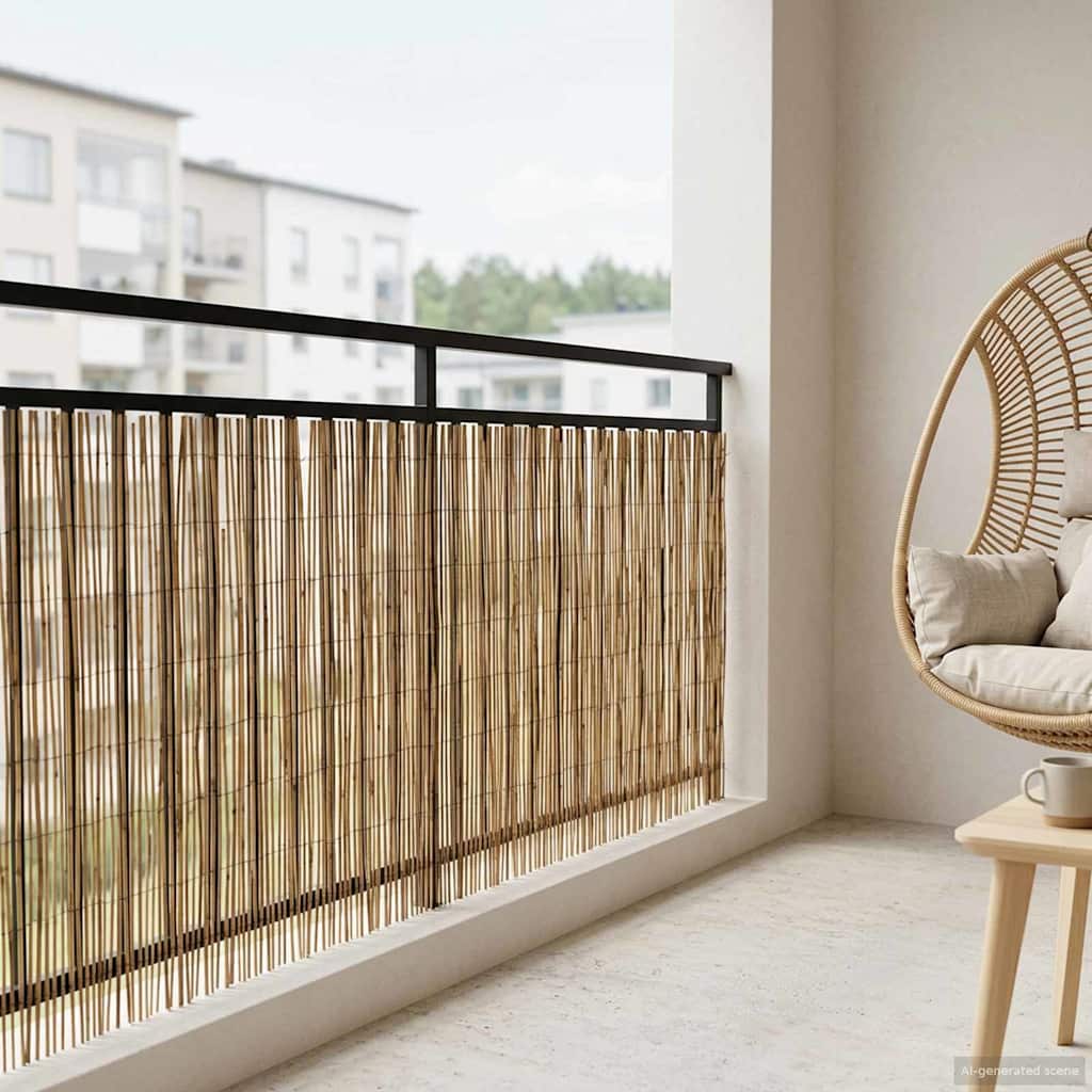 Garden Reed Fence Carbonized 500 x 100 cm