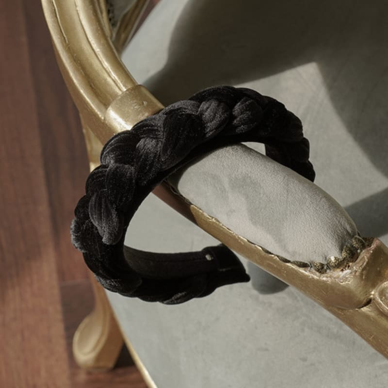 

Повязка на голову из бархата с эффектом твист «Черепаха» Лахор black