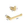Brushed Gold Bathroom Accessories Towel Bar Bath Robe Hook Brass Knurled Bathroom Hardware Set Shelf for Towels Paper Tissue Hol
