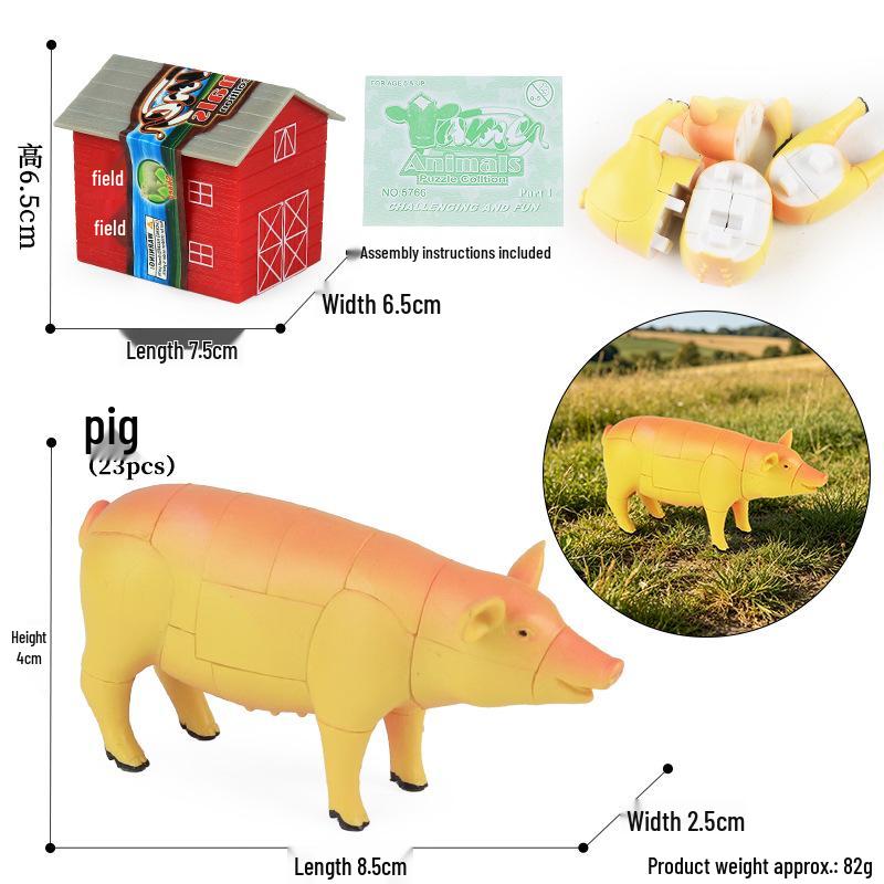 4D Insect Model Toy Set: Ladybug, Stag Beetle, Centipede, Ant, Fly, Mantis