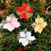 Luxury Faux Christmas Flower Maple Leaf Shaped Eternal Flower  Holiday Decor