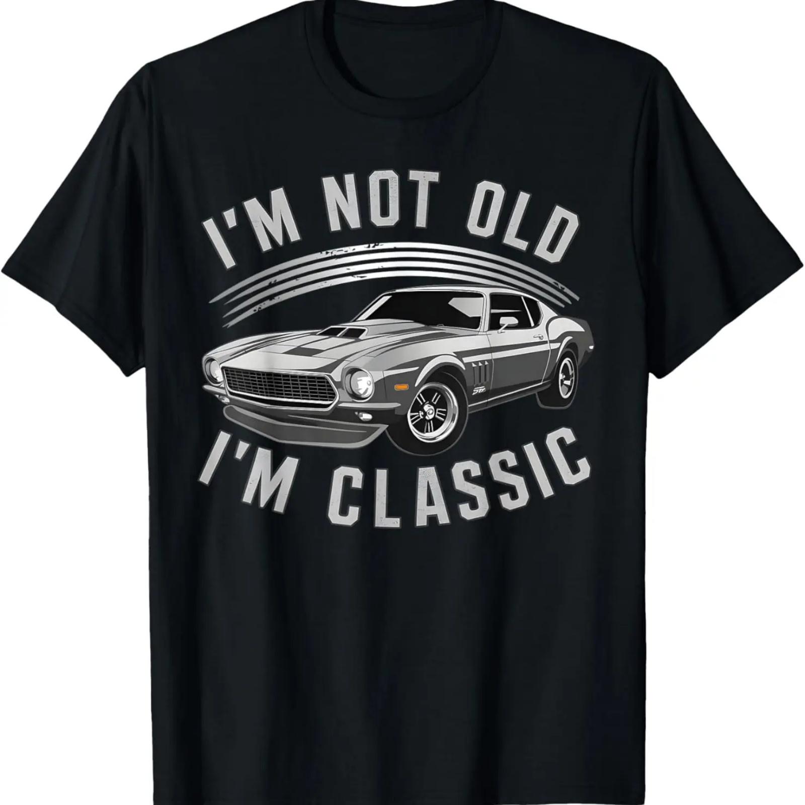 Я не старый, я — классика! Забавная ретро-винтажная футболка для любителя автомобилей S
