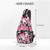 Pink White Pattern Chest Bag Boy/Girls Best Gift 2D Flat Cartoon Large Capacity Sports Leisure Fashion Fitness Bag for Children