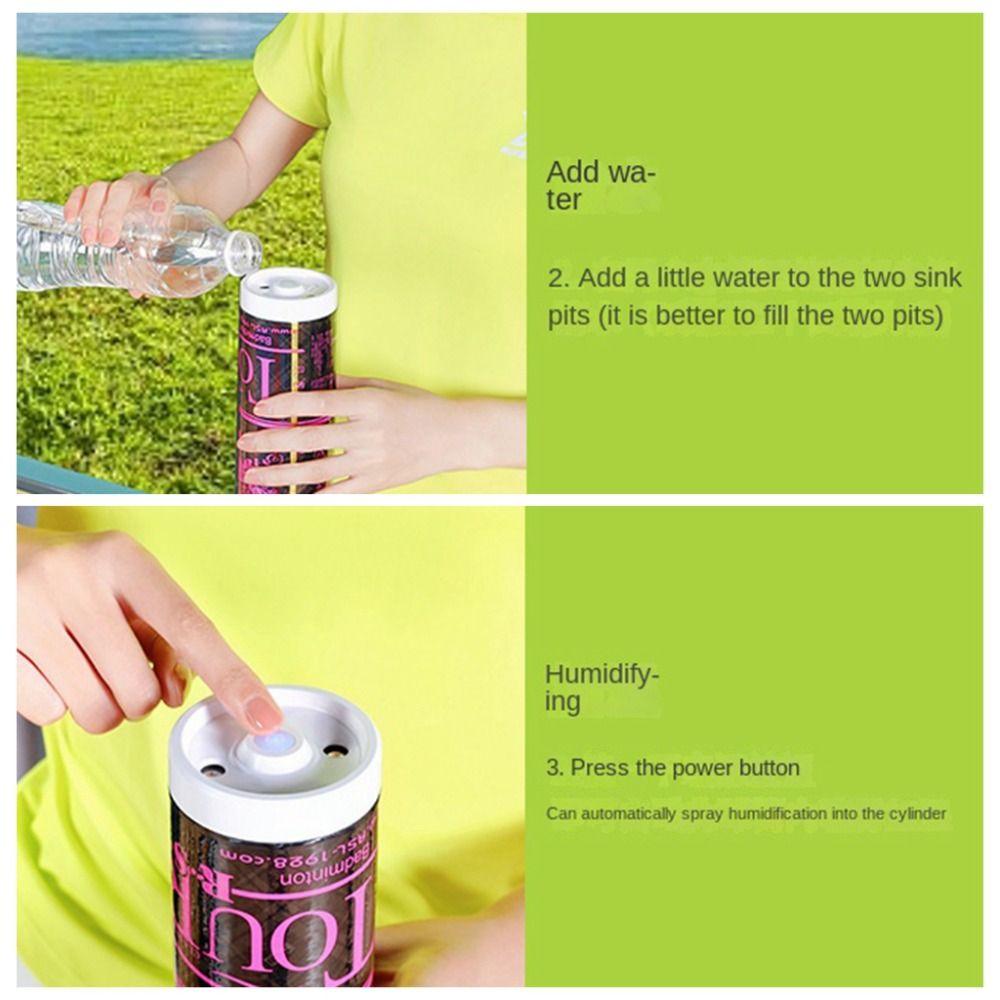 Rechargeable Badminton Humidifier TYPE-C Badminton Birdie Tube Caps Children/Adult