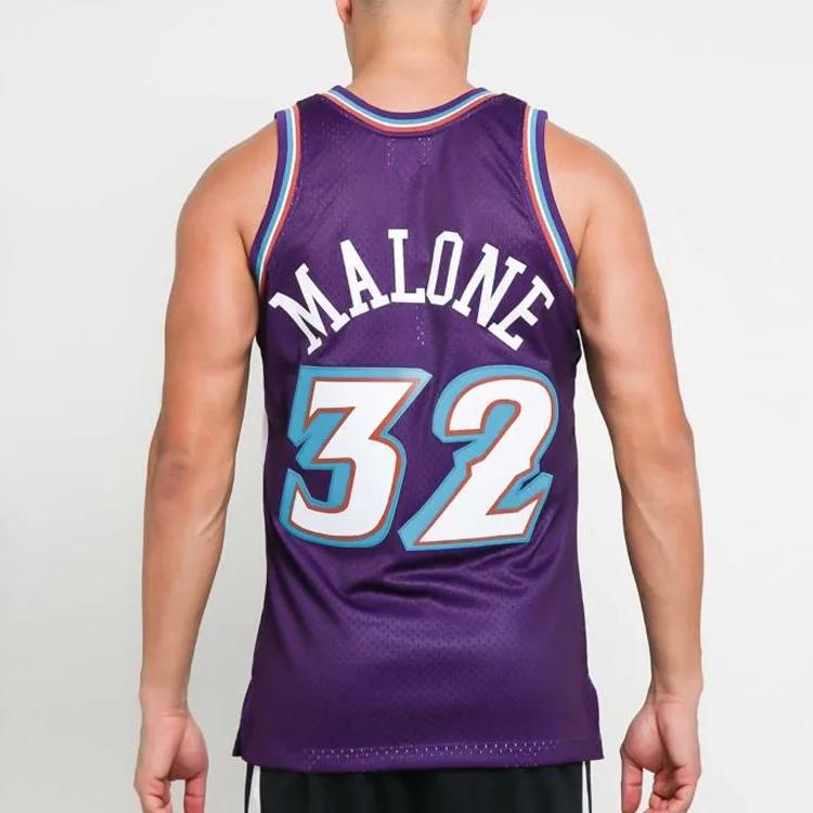 Mitchell & Ness Utah Jazz Road 1996 97 Karl Malone Swingman Jersey SMJYGS18216-UJAPURP96KMA