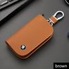 Genuine Leather Key Case Zipper Key Cover Car Accessories Tools for Skoda RS Rapid Yeti Karoq Vision Octavia Kodiaq Kamiq Fabia  BI7