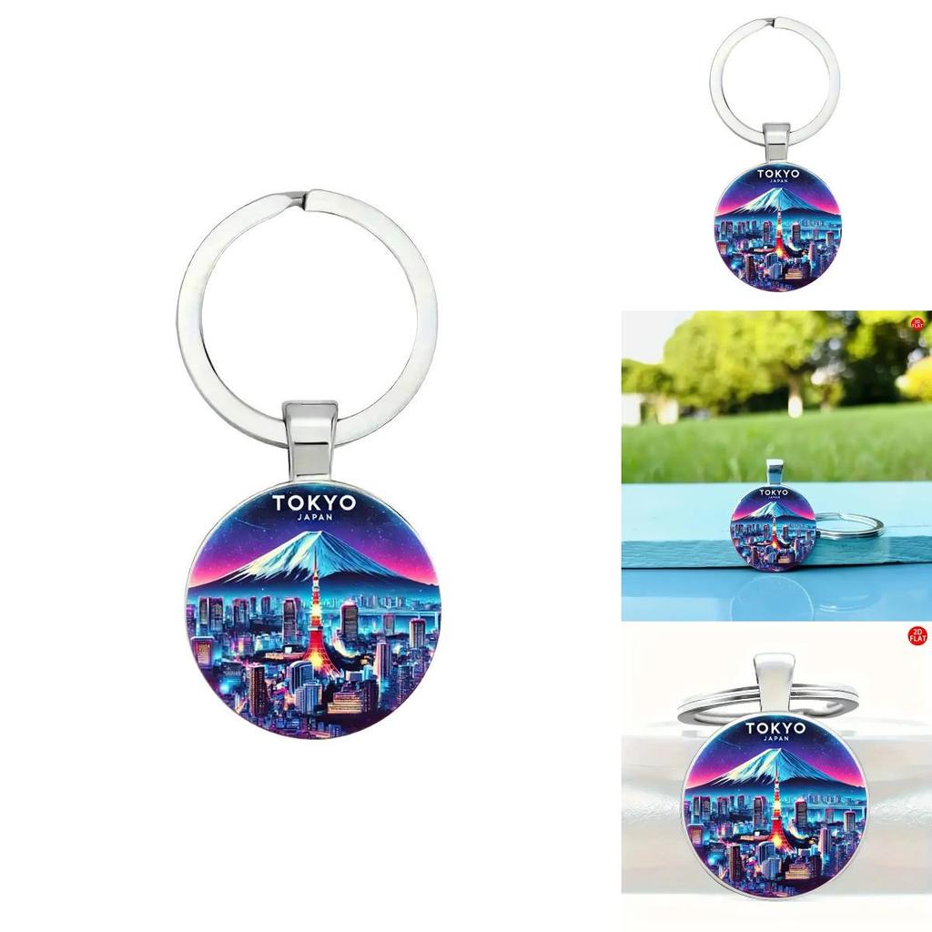 Tokyo Japan Fuji Mountain Jewelry Keyring For Commemorative Gifts