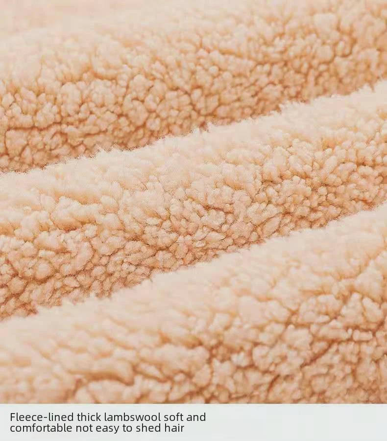 Men's Super Thick Plush Hooded Sweatshirt - Winter 2022 Lambskin Jacket 