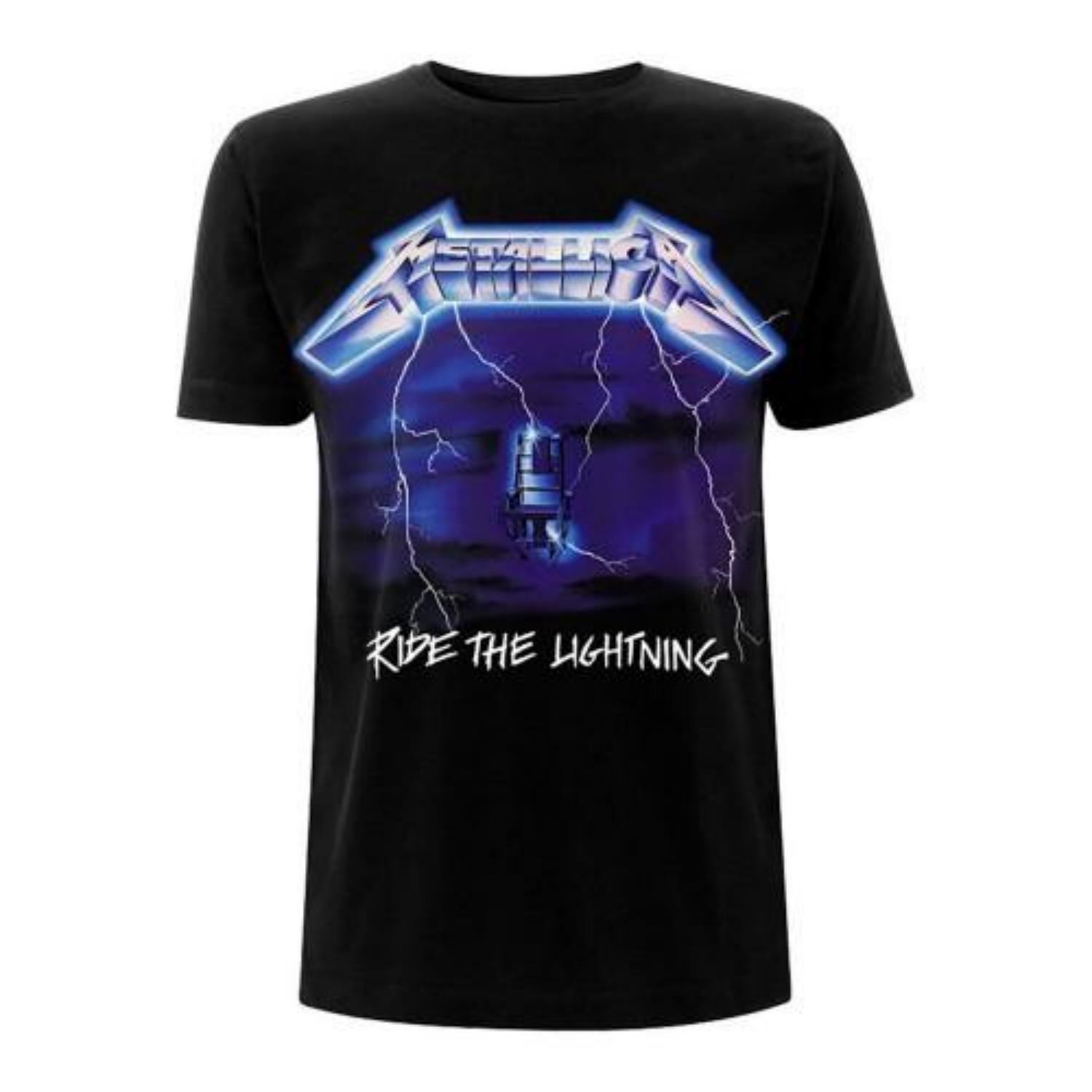 Metallica Unisex Adult Ride The Lightning Tracks Back Print T-Shirt S чёрный