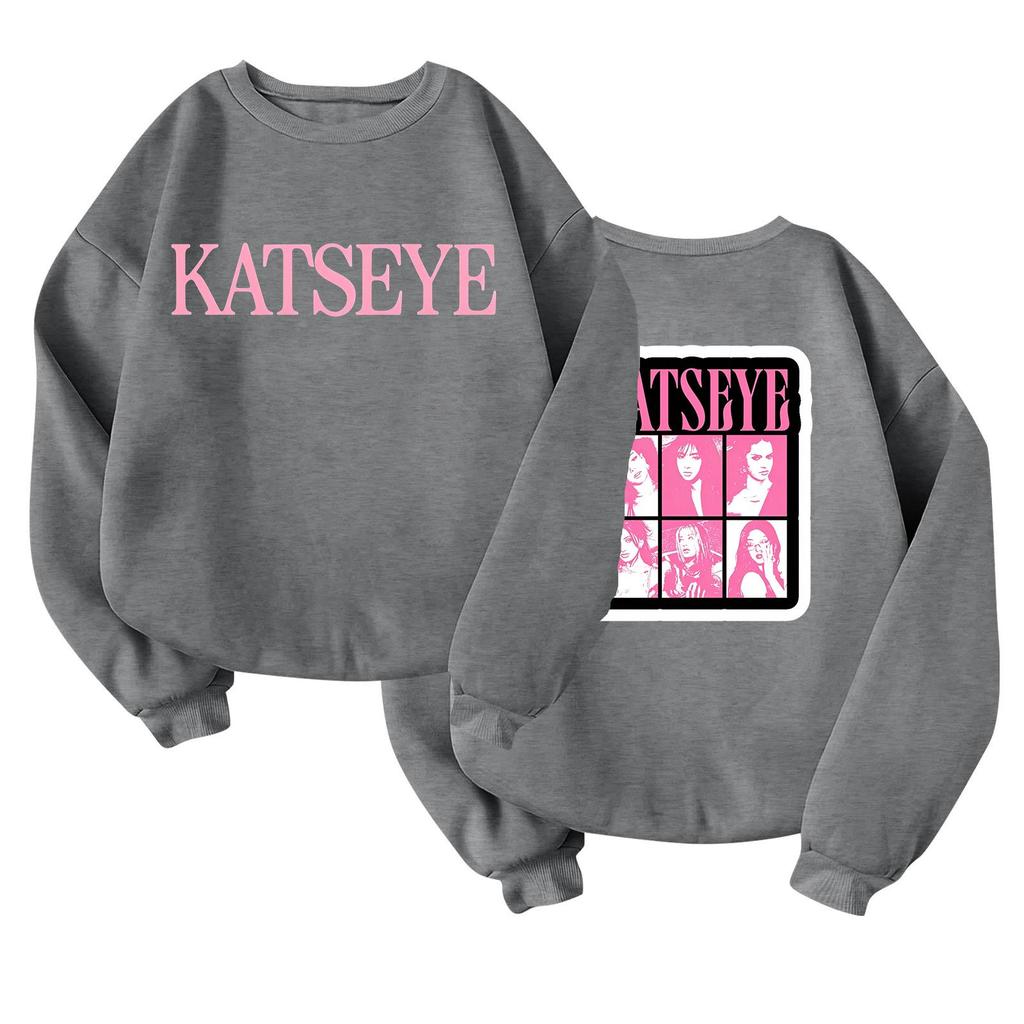 Kids' Fashionable Girls' Lightweight Long-Sleeve Pullover with Pocket Featuring Witch Girl Group Print and Round Neck