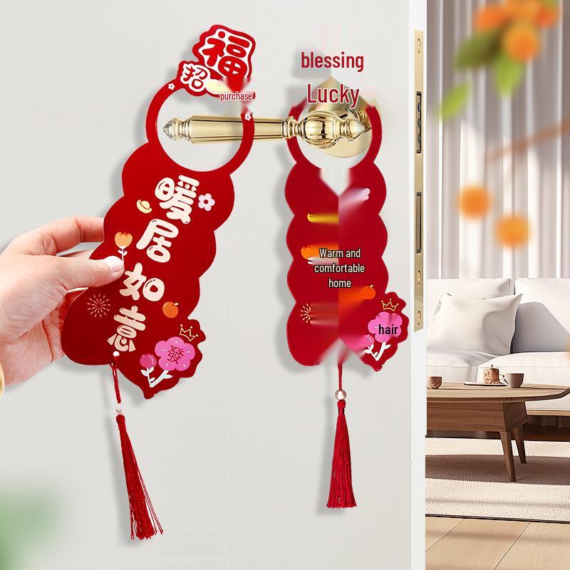 Housewarming Doorknob Pendant: New Home Hanging Ornament for Auspicious Entrance Ceremony