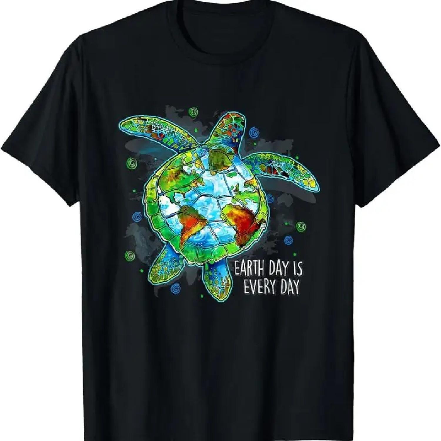 

Earth Day Is Every Funny Sea Turtle Animal Saving T Shirt XXXXXL різнокольоровий