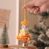 1PC Christmas Crochet Tree Pendants Car Mirror Pendant Christmas Decor Ornaments
