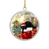 2D Black Cat Christmas Pendant Cartoon Vibrant Black Cat Christmas Ornaments  New Year
