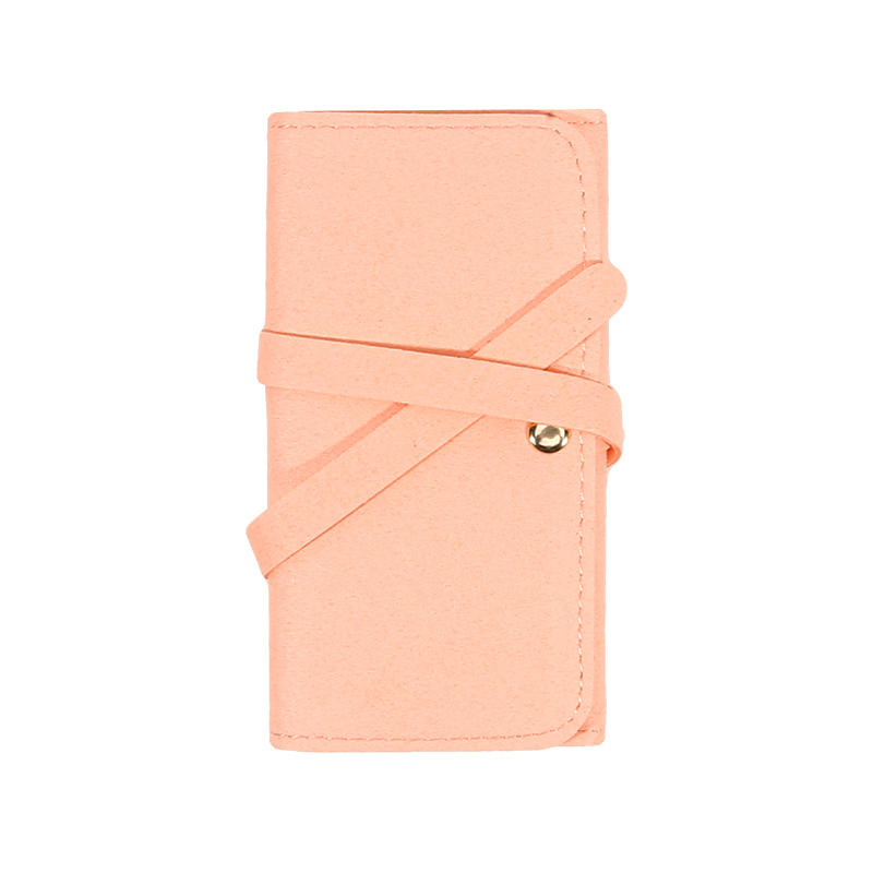 Fashion Women Leather Travel Jewelry Organizer Bag Portable Compact Case for Necklace Earring Ring Storage