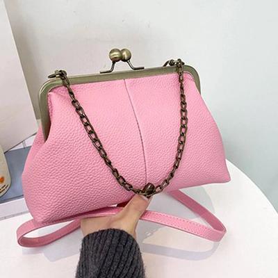 Vintage Soft Skin Shell Bag Nová kabelka se vzorem liči Jednoduchá a všestranná taška přes rameno Crossbody Crossbody kabelka se sponou