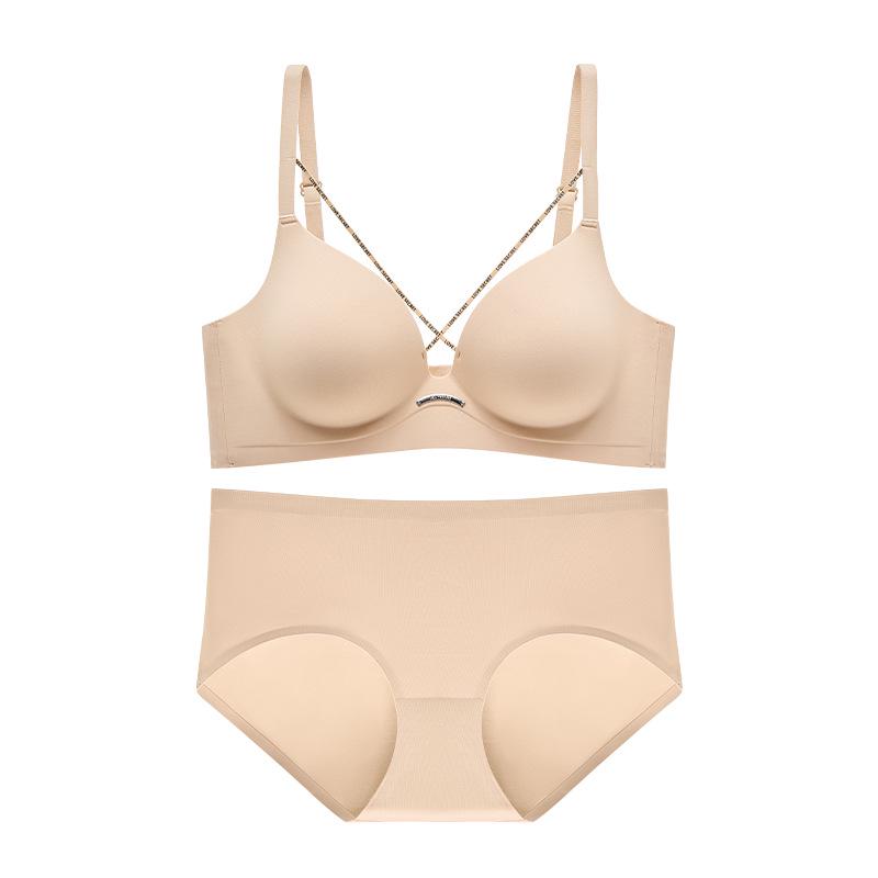 Leopard Print Wire-Free Push-Up Bra with Anti-Sagging Side Support