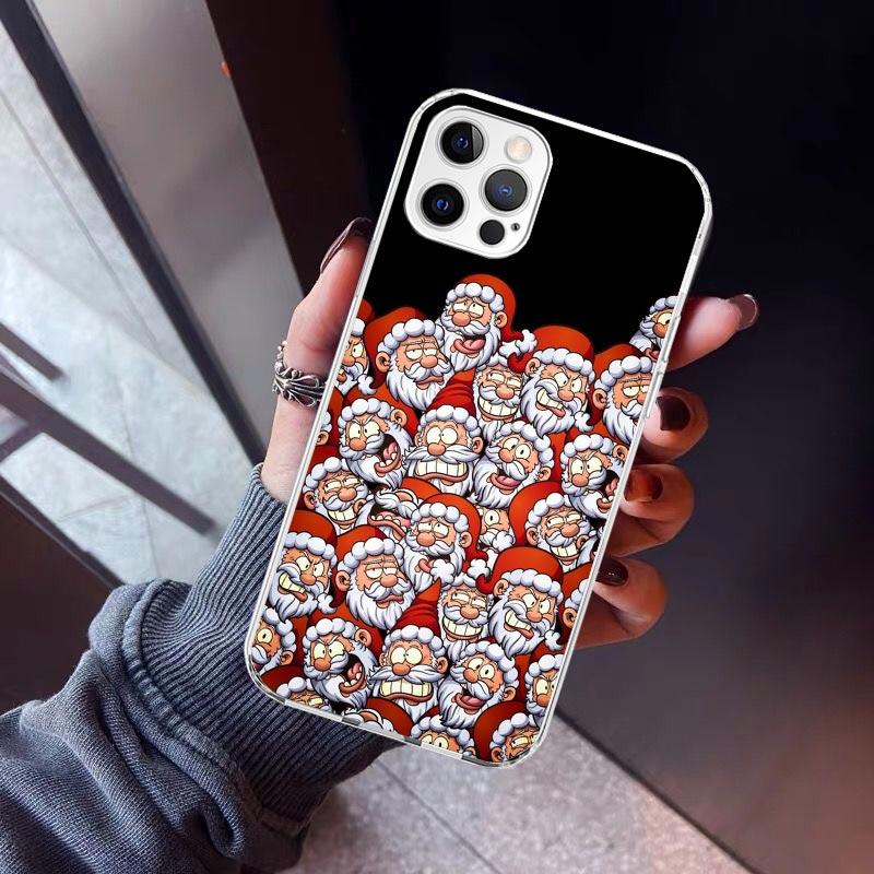 Christmas Santa Claus Present Phone Case For iPhone 17 Air 16 15 Pro Max 14 Plus 13 Mini 12 11 Cover 7 8 SE Silicone Shell Print