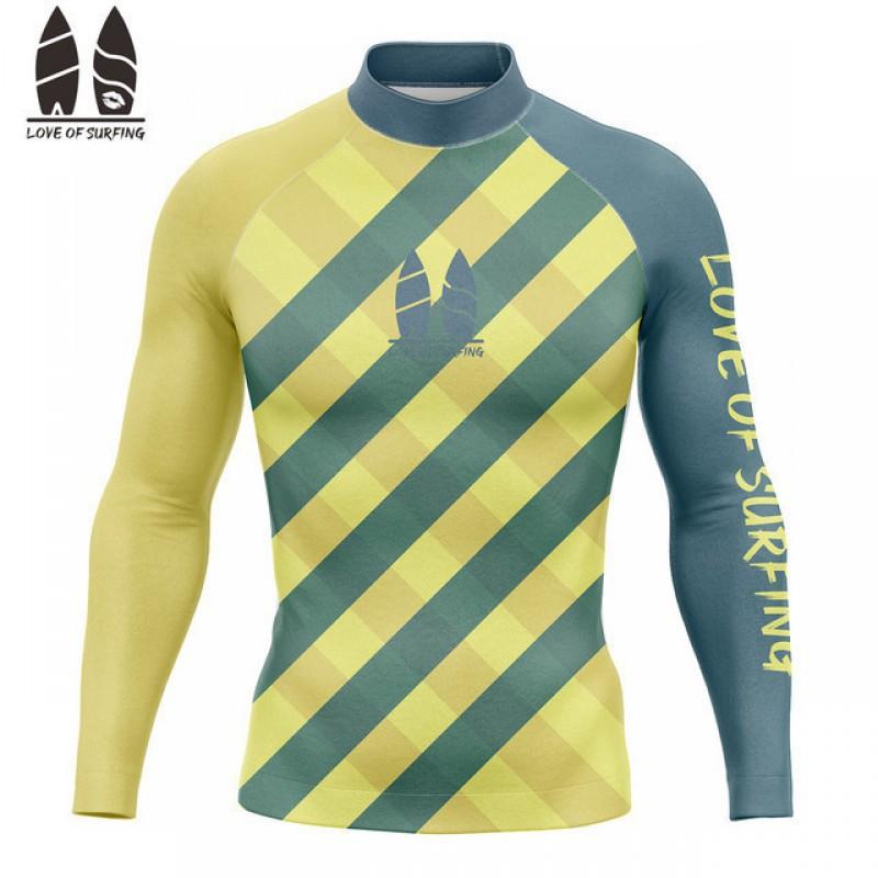 T-shirt Surfing Suit UPF50 Sunscreen Beach Swimsuit Diving Jellyfish Long Sleeve Split Top