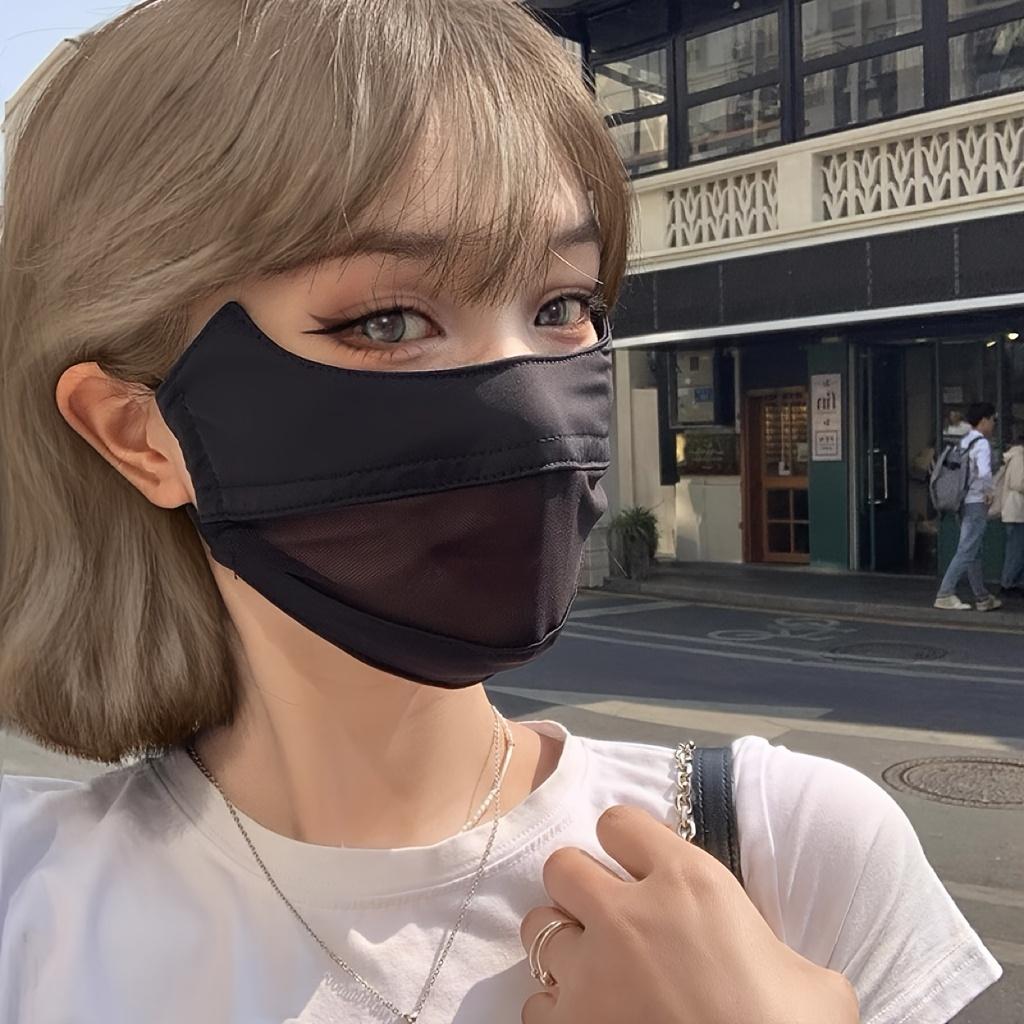 Sommer Sonnenschutzmasken für Damen Vollgesichtsbedeckung Atmungsaktiv Dünner Gesichtsschild, Verstellbar für Outdoor-Sommerbekleidung