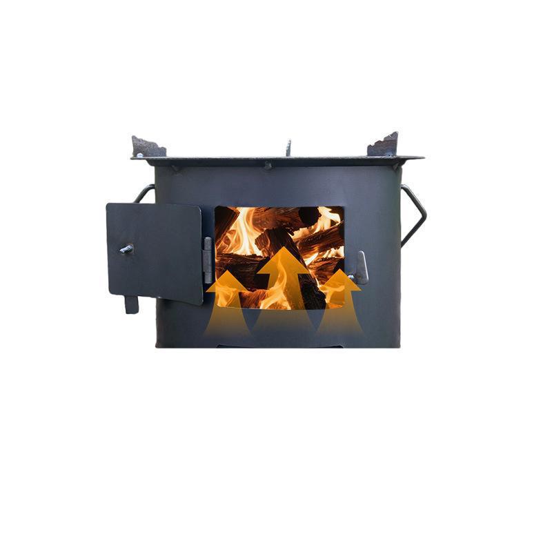 Portable Outdoor Firewood Stove for Camp Cooking and Tea Brewing