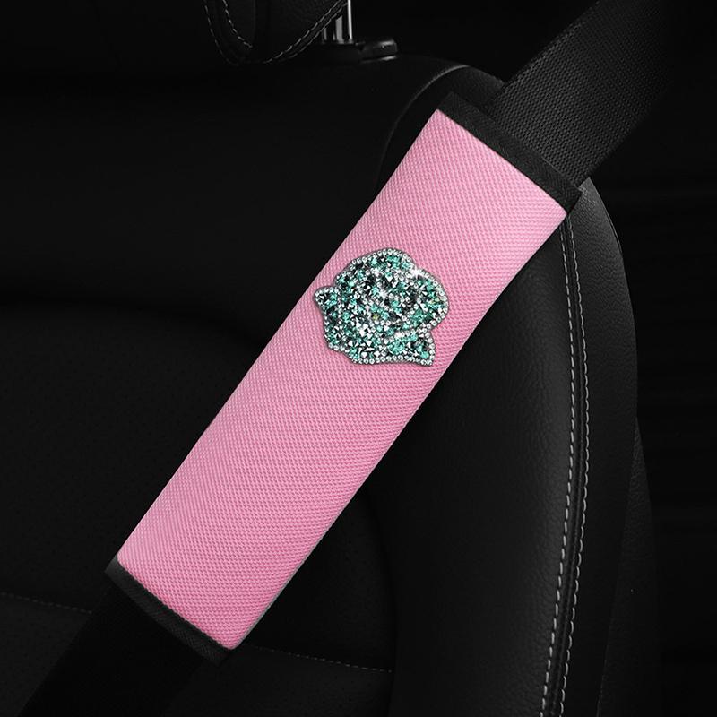 

2 шт. Женский чехол на ремень безопасности для автомобиля Розовый Чехол на плечо ремня безопасности Дышащая защита Накладка-подушка на ремень безопасности Автомобильный интерьер