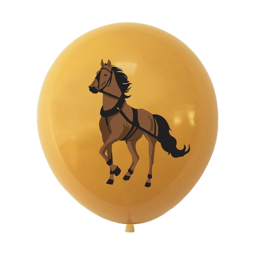12/24 Stück Pferd 12 Zoll Latexballons Luft Globos Cowboy Geburtstagsparty Dekorationen Spielzeug Für Kind Geschenk Babyparty Partyzubehör