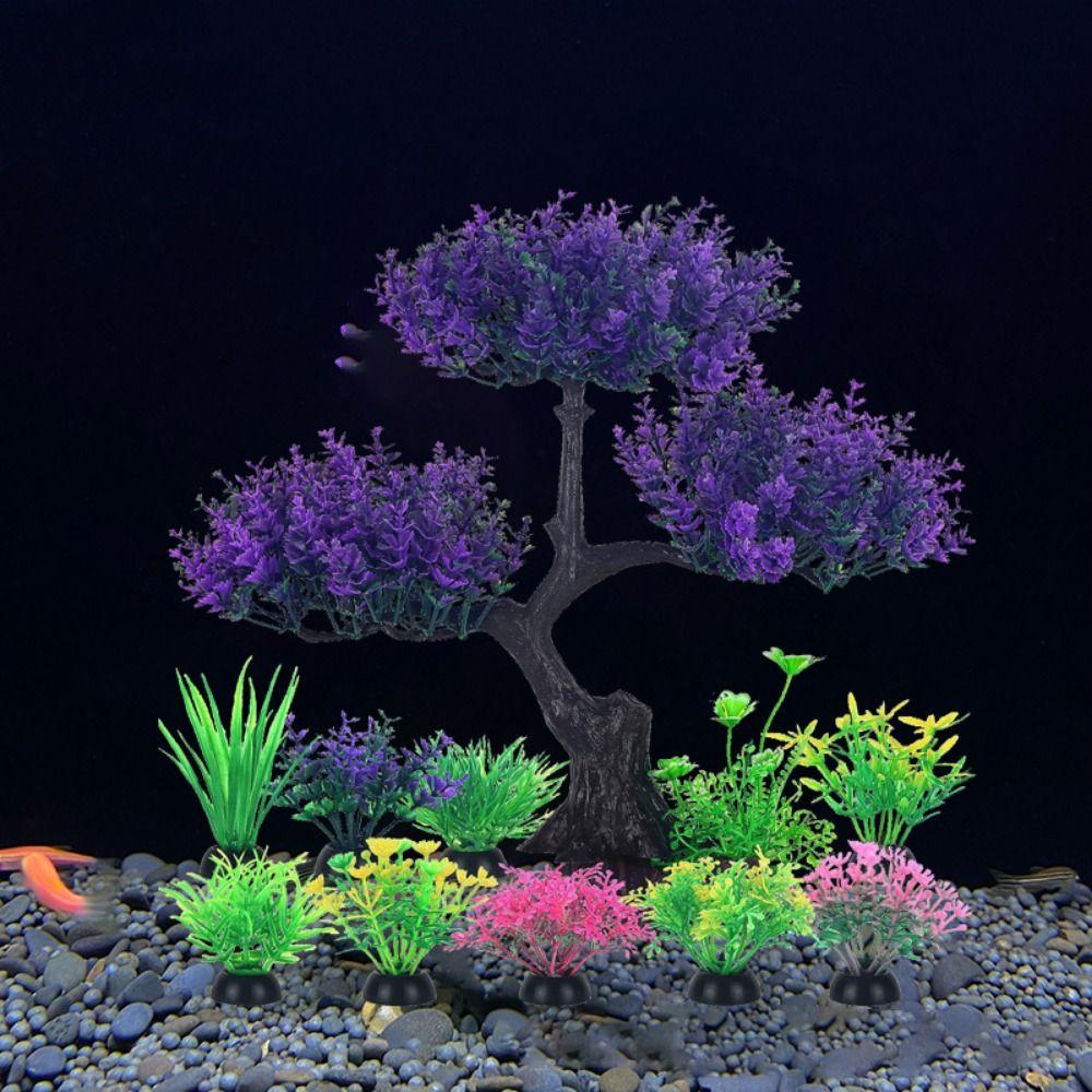 Plastic Aquarium Artificial Plants Undersea Funny Simulation Water Grass Lifelike Aquatic Plants Ornament