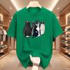 Funny Penguin Graphic T Shirts Cat Printed Tshirt Unisex Unisex Loose Cotton Short Sleeve Tshirts Summer Round Neck Short Sleeve Tee