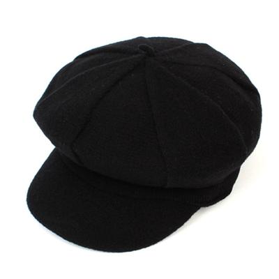 Καθολικό χημικό πλεκτό μαλλί μαύρο καπέλο newsboy