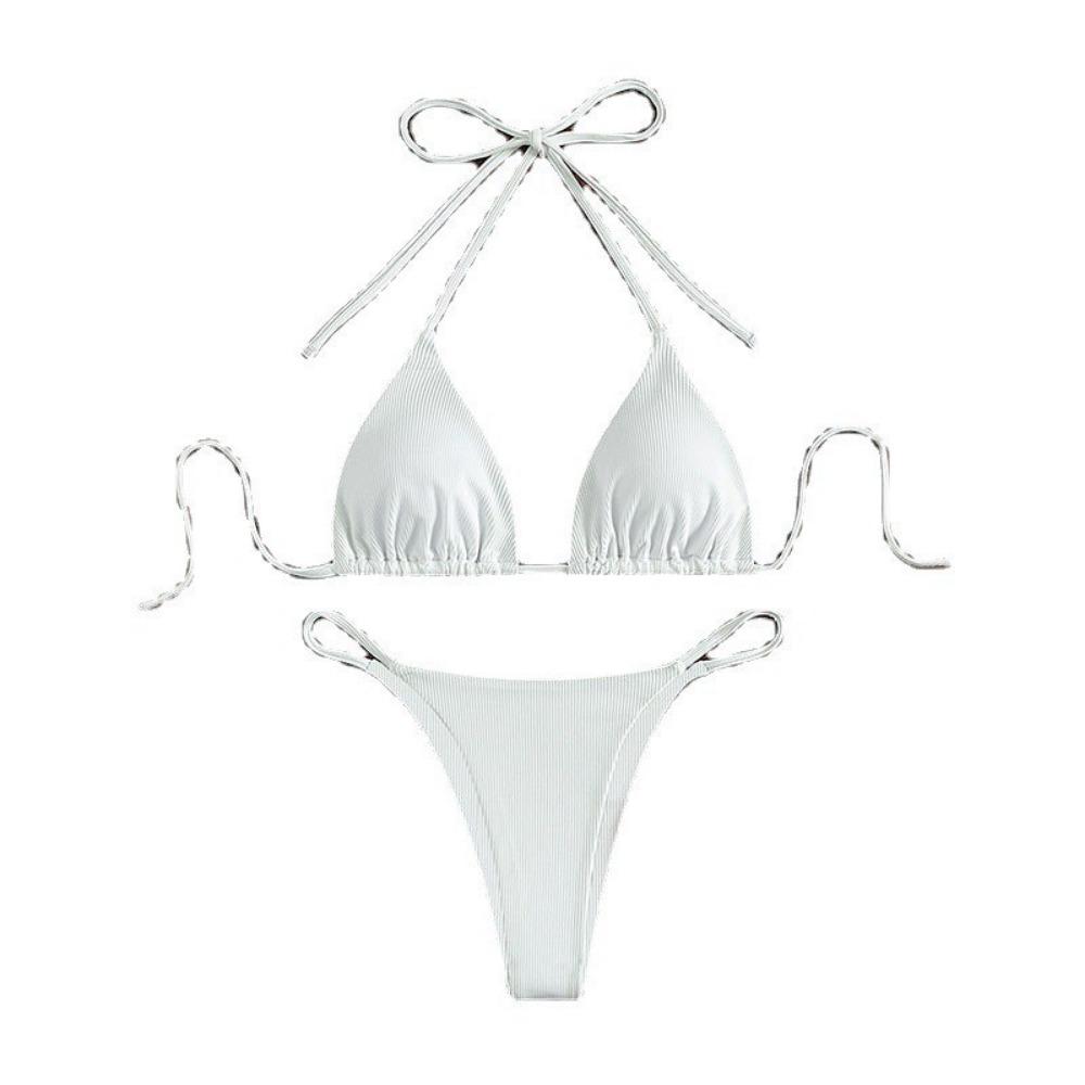 Lace-up Swimsuit Women's European and American Sexy Beach Bikini Hot Spring Swimsuit