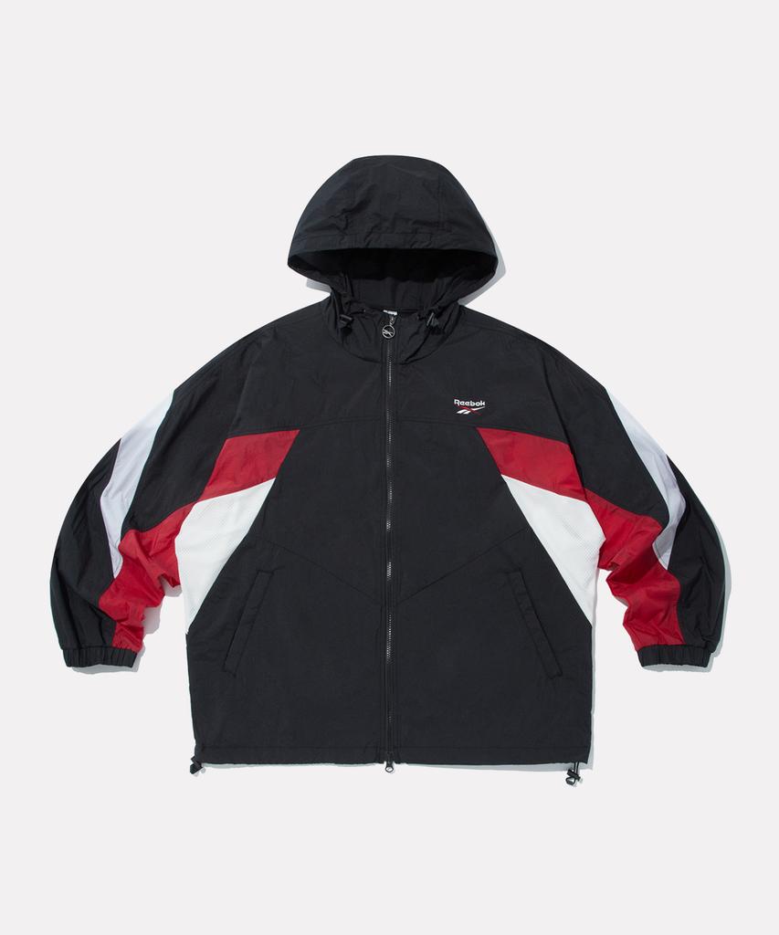 Reebok Colorblock Mesh Matching Windbreaker - Black:Red