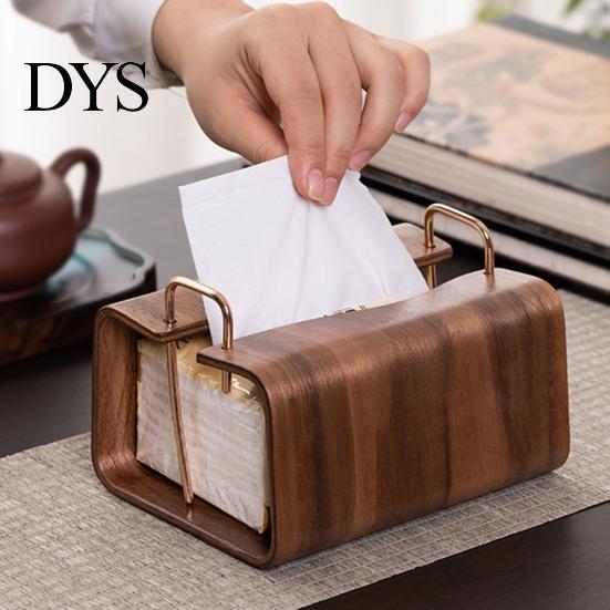 Dining Room Decor Wooden Tissue Holder, Rectangular Decorative Paper Napkin Dispenser, Box Holder Organizer, for Office Desk Home Multipurpose
