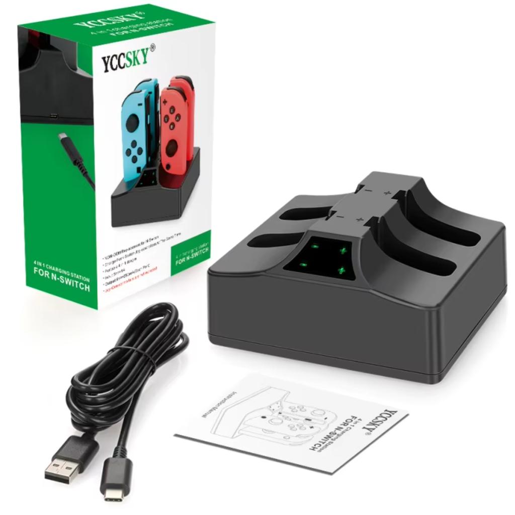 Joycon Charging Dock for Nintendo Switch/Switch 2,Joy-Con Controller Charger 4in1 Station for Nintendo Switch Controller Charger